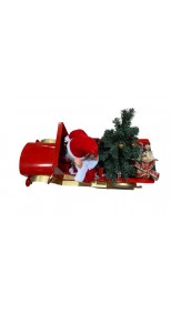 ANIMATED MUSICAL SANTA TRUCK WITH CHRISTMAS TREE & GIFTS, 90CM LONG