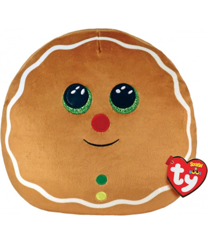 TY SQUISH -A-BOOS - COOKIE GINGERBREAD SQUISH, 14"