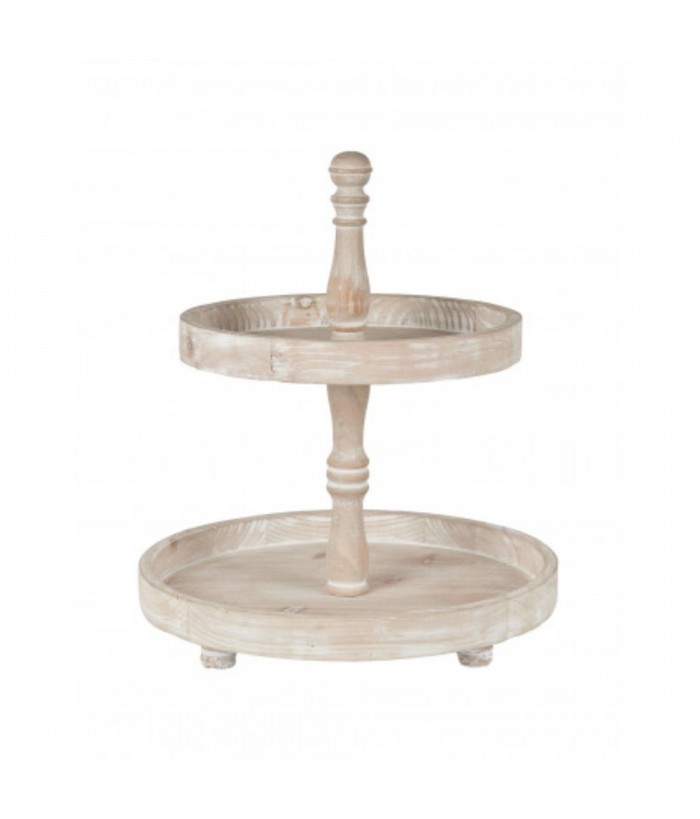 2 TIER WOODEN STAND