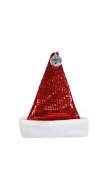 SANTA RED HAT SHINY DISCO BALL