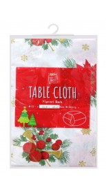 TABLECLOTH PEVA FLANNEL BACK,  132 X 228CM