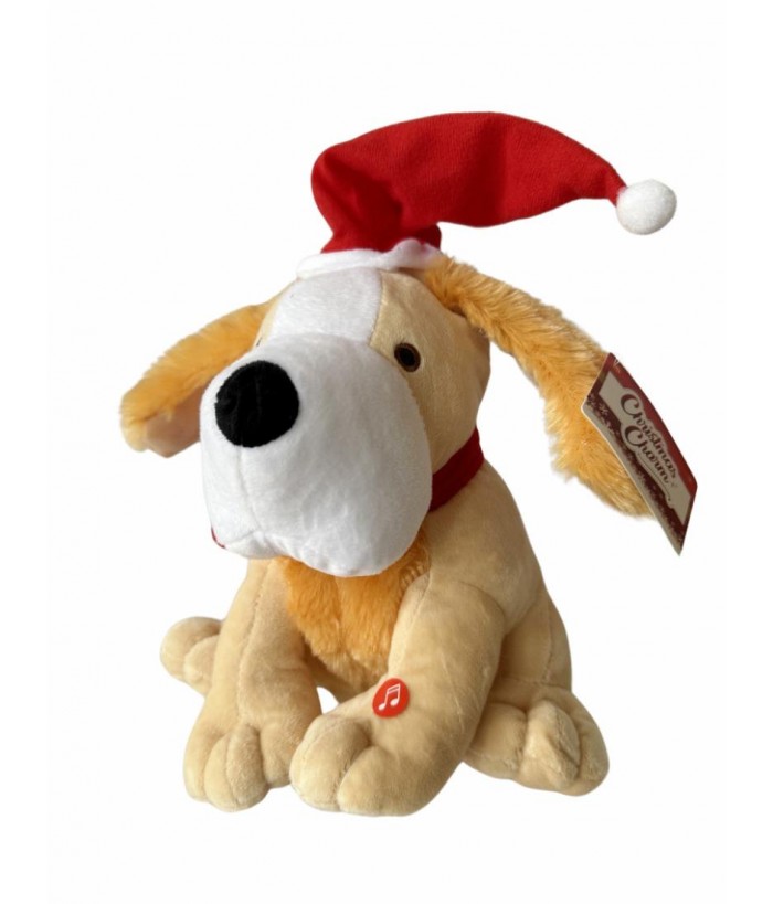 TOY - MUSICAL DOG SINGING JINGLE BELLS WITH FLAPPING EARS, 25CM