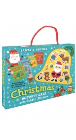 SANTA AND FRIENDS CHRISTMAS ACTIVITY CASE WITH BUBBLE STICKERS