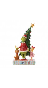 Grinch by Jim Shore - GRINCH, MAX AND CINDY BY TREE, 28.5CM