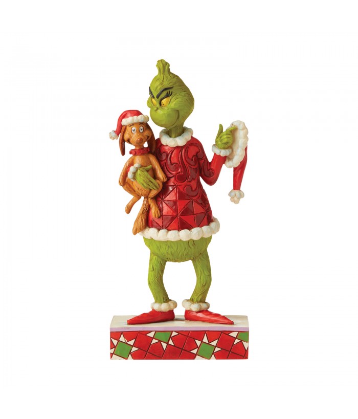 Grinch by Jim Shore - 19.3cm Grinch Holding Max Under Arm