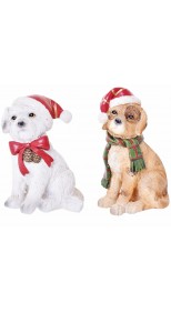 Deal of The Day - VINTAGE XMAS DOGS, 12cm Tall (SET OF 2)
