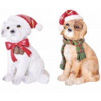 Deal of The Day - VINTAGE XMAS DOGS, 12cm Tall (SET OF 2)