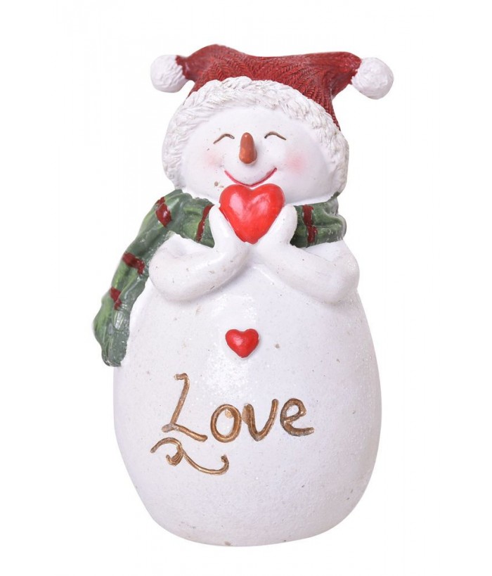 VINTAGE SENTIMENT SNOWMAN WITH "LOVE"