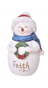 VINTAGE SENTIMENT SNOWMAN WITH "FAITH"