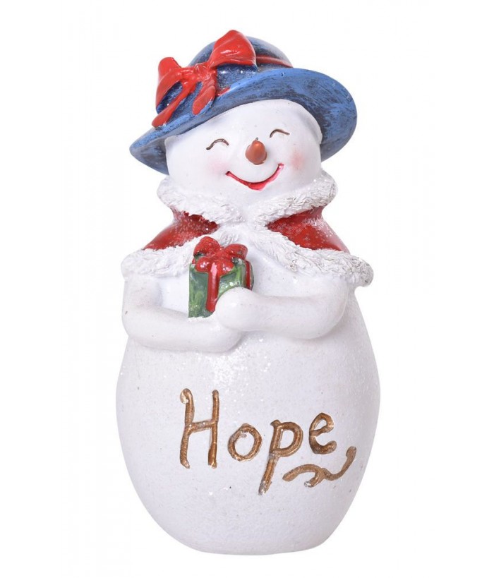 VINTAGE SENTIMENT SNOWMAN WITH "HOPE"