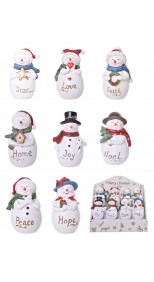 VINTAGE SENTIMENT SNOWMAN (SET OF 8)