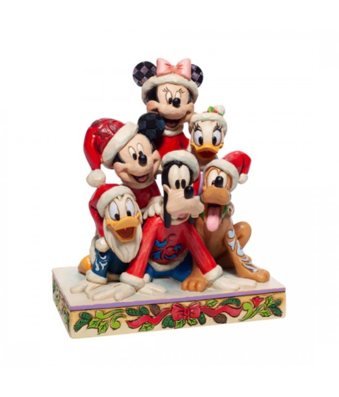 DISNEY - STACKED MICKEY & FRIENDS WITH HOLIDAY CHEERS