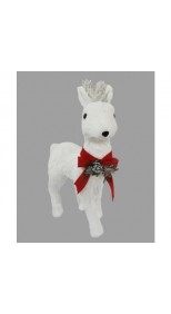 REINDEER WITH RED BOW STANDING 40CM TALL