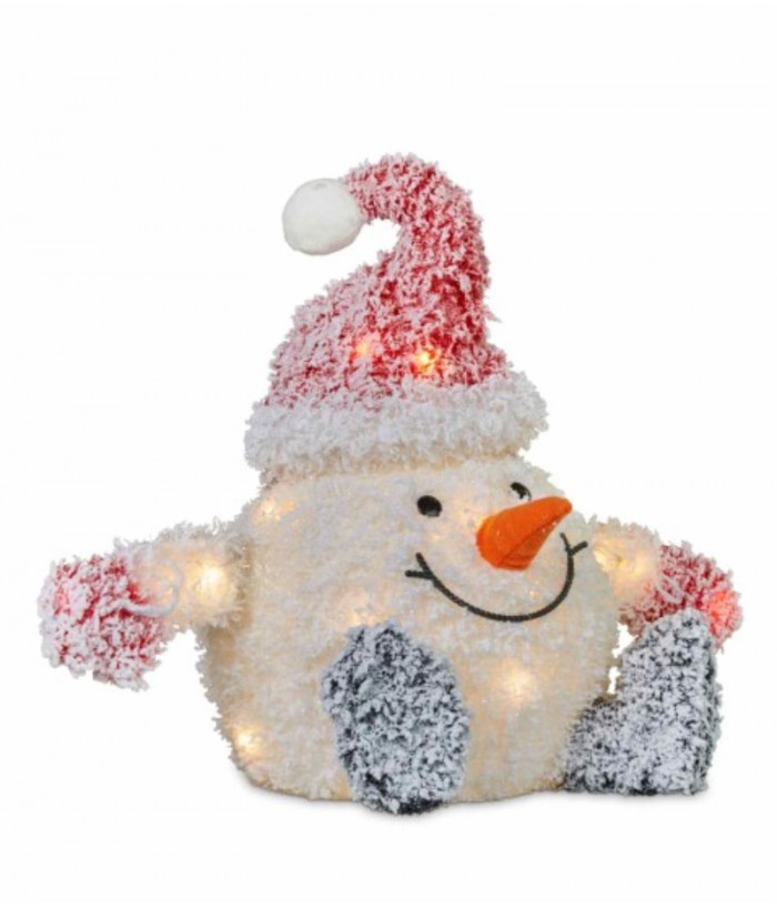 Christmas Snowball Man with Lights, 52cmW