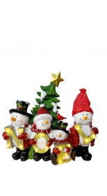 KIDS AT CHRISTMAS TREE WITH "NOEL" SIGN LED, 20CM