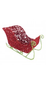 GRINCHMAS RED GREEN SLEIGH, 36CM