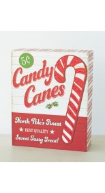 CHRISMAS SIGNS - CANDY CANES WALL BOX