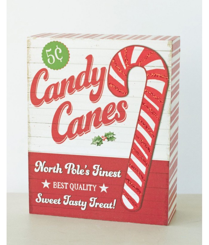 CHRISMAS SIGNS - CANDY CANES WALL BOX