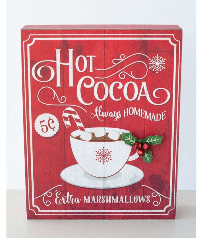 CHRISTMAS SIGN -  HOT COCOA WALL BOX