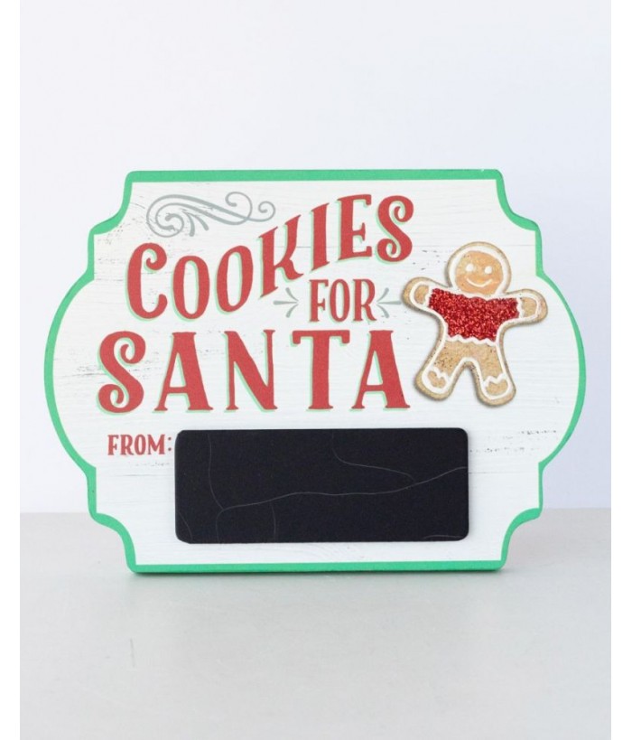 CHRISTMAS SIGNS - COOKIES FOR SANTA TABLE PLAQUE