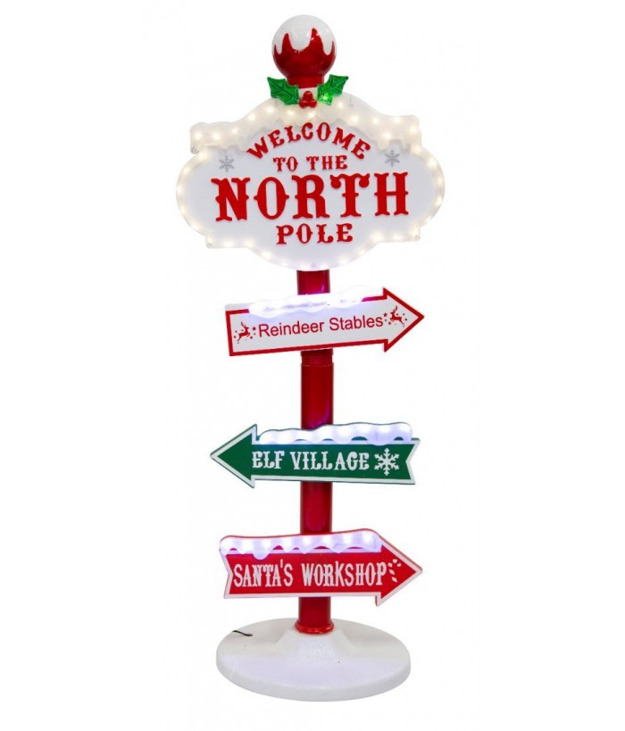 LED FLASH NORTH POLE POST, 95cm