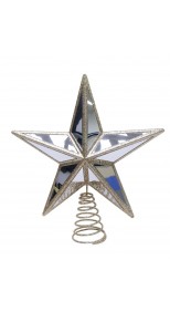 MIRROR GLITTER STAR TOPPER  CHAMPAGNE, 30.5cm		