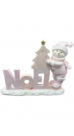 SNOWMAN WITH "NOEL" SIGN