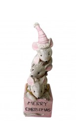 Deal of The Day - MICE STACK MERRY CHRISTMAS,12CM H