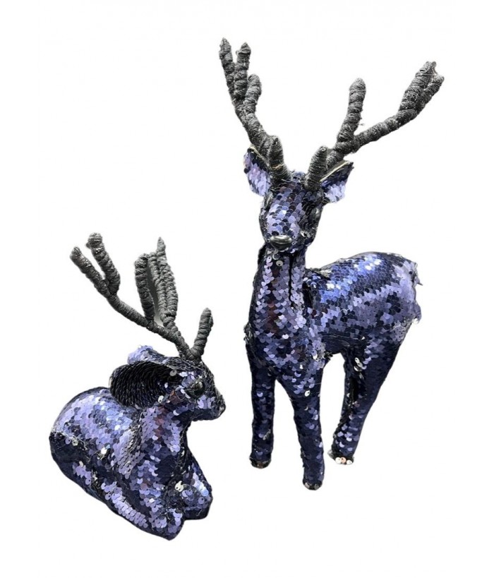 A PAIR OF 2 REINDEERS WITH SEQUENCES DETAILS