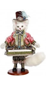 Mark Roberts - SERVER CAT WITH TRAY,  26.5"