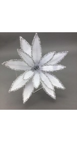  WHITE SILVER LILY MADONNA FLOWER WITH STEM 50CM
