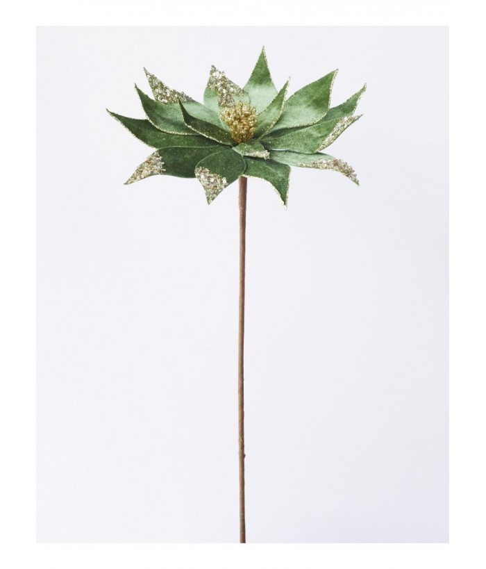 POINSETTIA STEM SAGE GREEN 64CM - we don’t often see green florals like this at Christmas