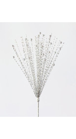 FOIL CURL TASSEL SPRAY SILVER 75CM