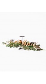 GOLD BERRY & LEAFY CENTRE PIECE WITH METAL HOLDERS