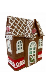 GINGERBREAD HOUSE WITH LED LIGHTS, 18CM