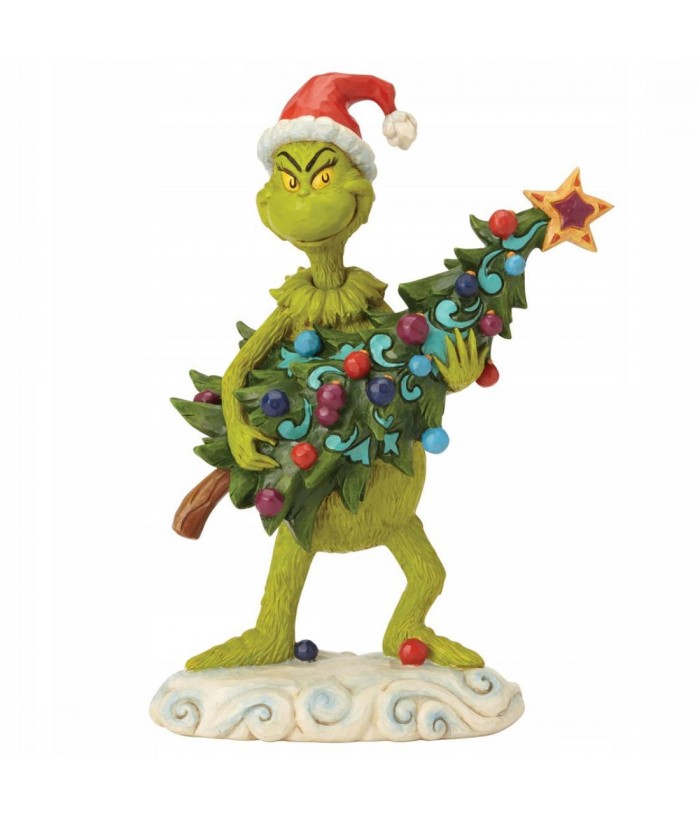 GRINCH BY JIM SHORE - GRINCH STEALING CHRISMAS TREE