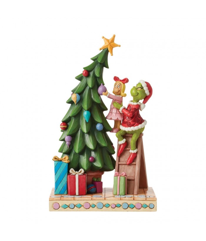 Grinch by Jim Shore - GRINCH & CINDY LOU DECORATING CHRISTMAS TREE