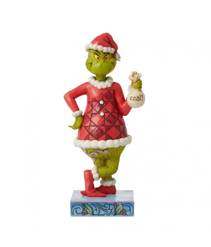 GRINCH  WITH BAG OF COAL 23CM HEIGHT