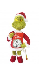 THE GRINCH IN SANTA SUIT - DR SEUSS HOLIDAY GREETER , 47CM TALL