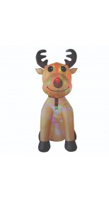 INFLATABLE REINDEER WITH MULI KED DISCO LIGHTS, 2.45mH