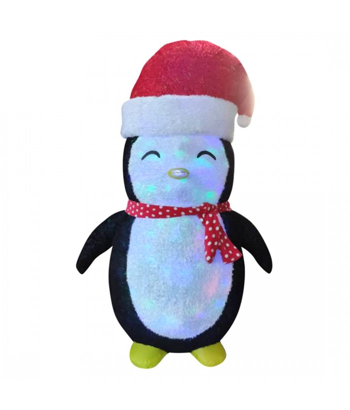 INFLATABLE PENGUIN WITH LED DISCO LIGHT, 180CM