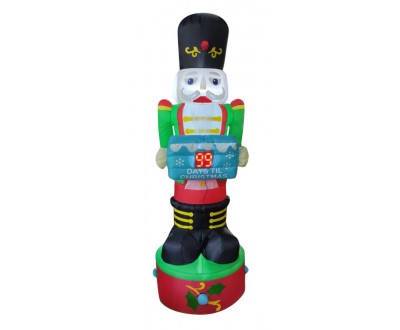 Deal of The Day - INFLATABLE NUTCRACKER COUNTDOWN WHITE WITH LED LIGHTS, 2.45M
