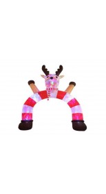 INFLATABLE REINDEER ARCH WITH DISCO LIGHT, 3.7M