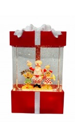 Deal of The Day - GIFTBOX LANTERN WITH SANTA & THE KIDS IN BAKERY, 22CM