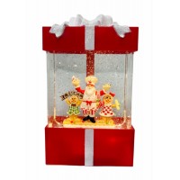 Deal of The Day - GIFTBOX LANTERN WITH SANTA & THE KIDS IN BAKERY, 22CM