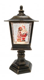 GLITTER SWIRL MUSICAL PEDESTAL LAMP LED 