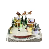 Deal of The Day - CHRISTMAS VILLAGE WITH TURNING SKATERS, MUSIC & LED LIGHTS