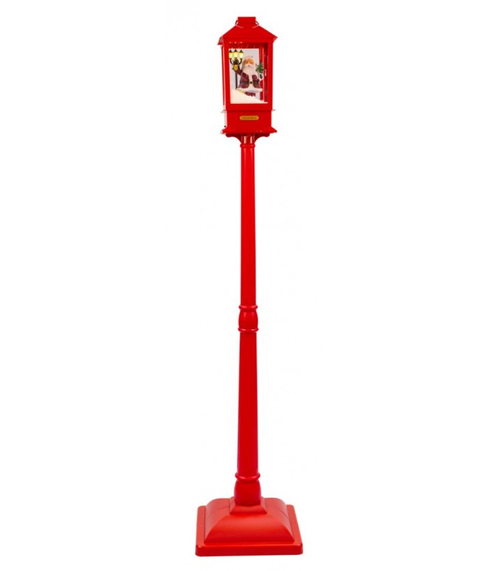 SNOW MUSIC LED LAMPPOST 156cm RED