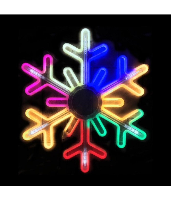 DIGITAL SNOWFLAKE MULTI COLOURS, 75cm 