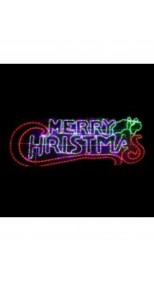  CHRISTMAS SIGN  RED & MULTI 185CM